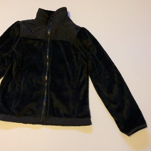 The Children’s Place Soft Fuzzy Black Jacket - Girl’s Size 7/8 - Picture 5 of 8